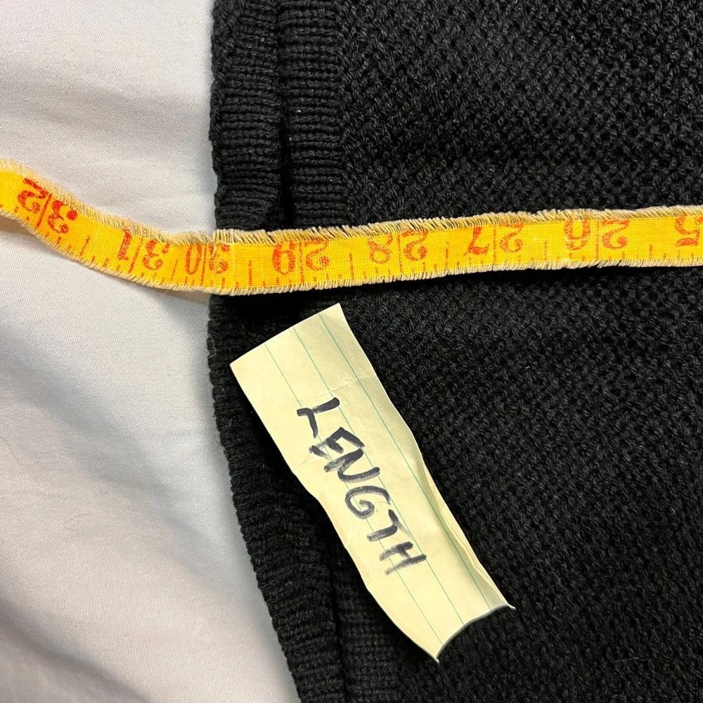 Commerce Mens XXL Black Hooded Knit Sweater Cotton Blend Pullover‎ Athleisure